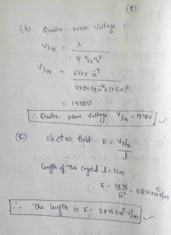 Queiter- lale Noltage 14 19381/ Elect sic fieldN 38 75 てん (zu th is E: 3.875 X10 V