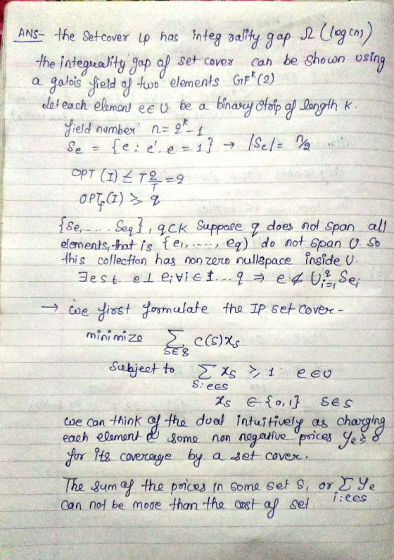 nfeg alty gap Cleg cn) Cah be Shouun vsing ANS- the Set cover Lp has the iateguality Jop f Set covex galos field of two eleme