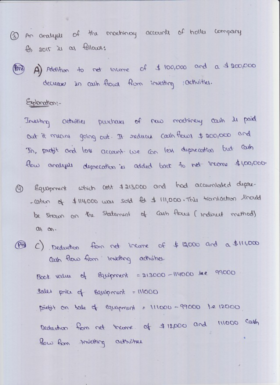 of the mochinoy account of holler Compary A) Pdtihon onet tatome of 4 loo,000 and a 4acop ooo and e codtion but auh aratuyi d