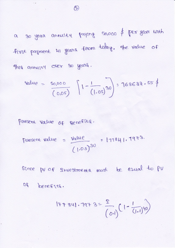 s payment eaa feom toet. he value of %;& annuity couer 30 year №lue = so,000 30| 76 8638-ss o,OS Peieseot Value of Bene Pores