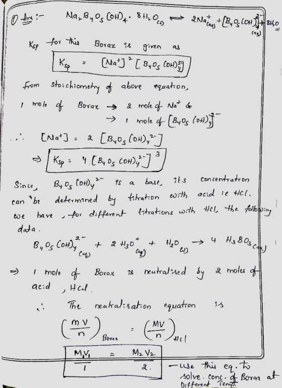 Nat Sp m Stvichiome abore equah on I hno le 3 con centratton base data L) Cat) Boraえ78 reatralwed by a molu mole acid , He./