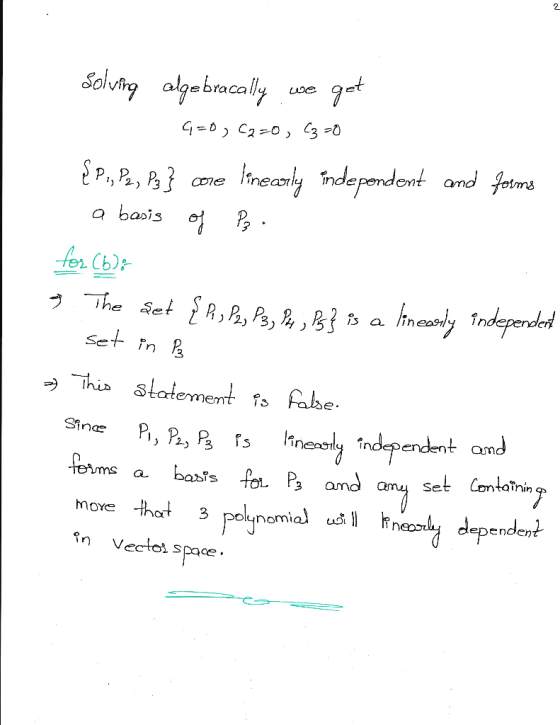 2 e bracaa 5 e1ndepende Set Contaïnin 9 polynomial n dependent In Vectol sce