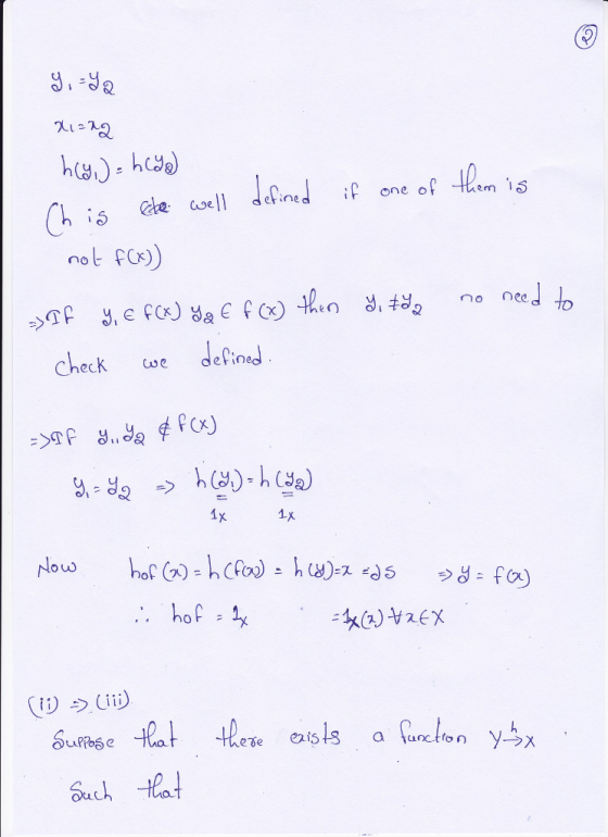 の one O em etine not fOx)) Check e deio P Cx) o ) (U)ク(iii) Sach Hhat