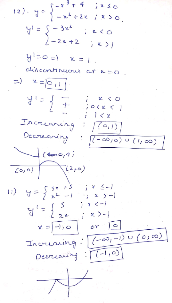 3 2 - 3 x 2 - 2 + 2 Lこ). cincon hucur ct uzo . Oニス O ;oくx く1 Inureaning Decreaniny 2,0) Co,o) S S ; くー) crianing (-o,-I) Deur