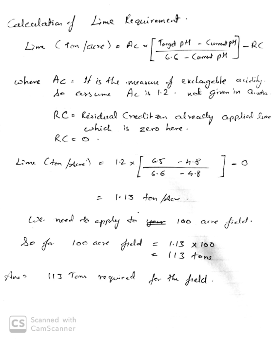 Lime equiremenp Calceulatian Cur p RC AcToryt piM Lim 1on /acre Cumut pH elangatle aidihy mcasure ogiven Ac in is 2 Aua Curs
