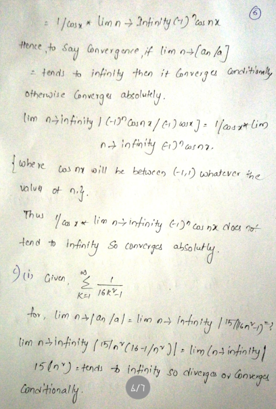 6 으 tends to infinity then it Gnve194 Cordmanly n infinity ea here cor戊ail! he betwe (-1,1)whatever the tend t infinity So on