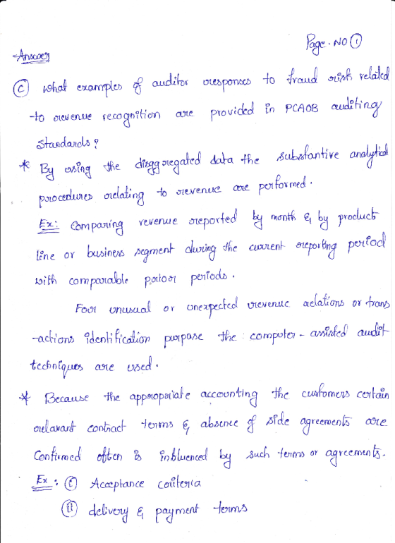 NO sponestoraud oeh velald Cubtingy shat examples audio C provickd in PCAOB recogortion aUte tandands data he ubafantive anal