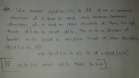 gcd a aod b. and anu anethey Cownmon dvisor dt a and o also dvides d. Heie we qp calab, P ab 7o and alb Aoen a