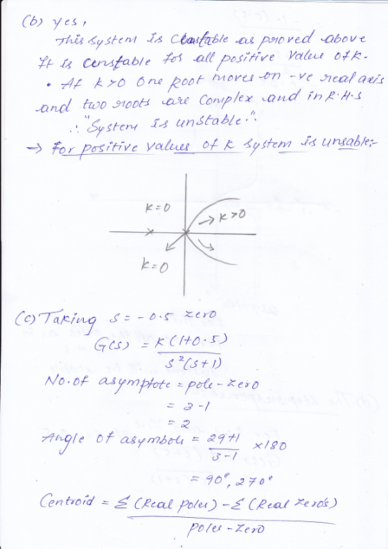 Cb yes れ1 Centable扣 all positive Value 04k. :Systens is unstable er pesitive valies Of yten surab 匕 t.o sCstD 90° 270° ,