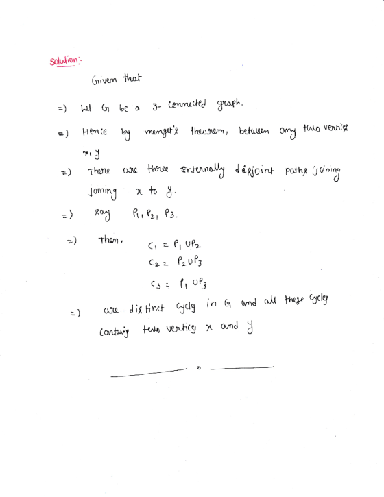 Solution nivem that =) Hente tho Venhit Mu 0inin joining χ to 2) Tnm,