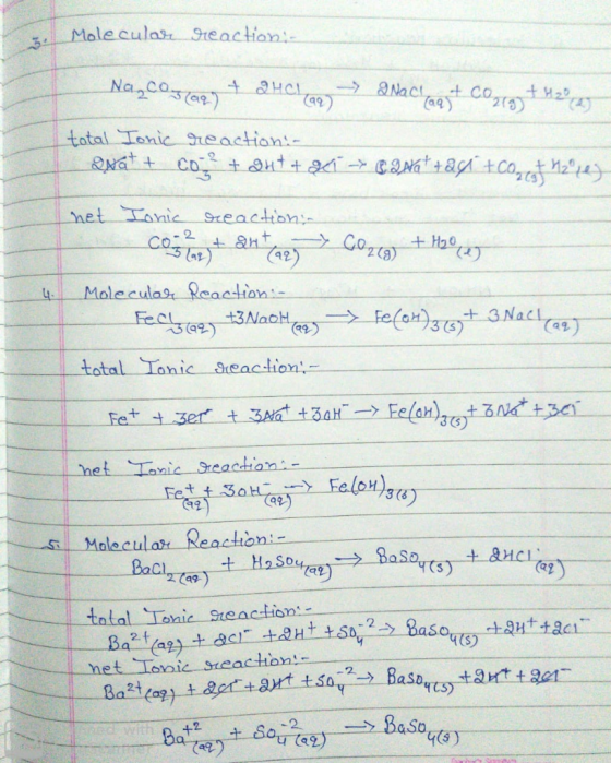 Mole cular eaction 9 213 tatal Tohic 42 2 (8) Moleculas Lcaelian ; total (Ionic Stea ction (at) 316 Maleculor Reacton total T