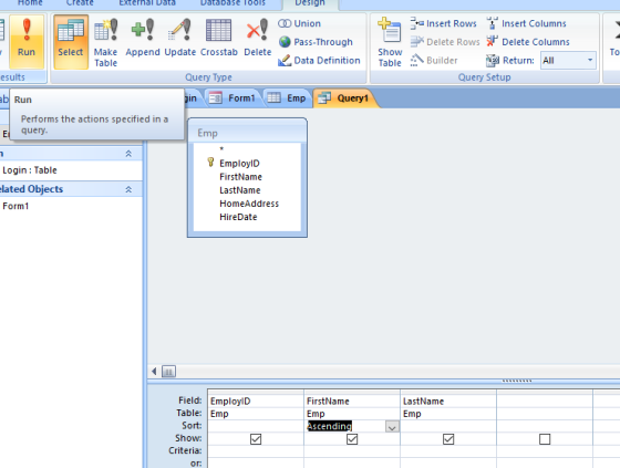 Creat ① Union Insert Rows Delete Rows Builder Insert Columns Delete Columns Return: All Pass-Through Run Select Make Append U