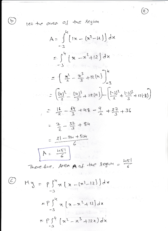 ofte egion ted te avea +12 - 12 (n -3)3 1 +12 (H 3 +23 36 34 A H5 There fve, Avea A othe Regtu 1 = Ps (x - a + 12 a) dx