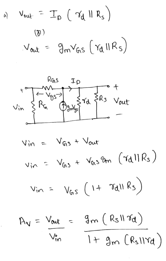 out out = Vin Vin Vos + Tall s - Vout -