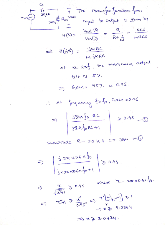 Cc TYDIncho fom Tre 30A Vout to autput mput Vout S R RCS R+ VmS (+RCS jwRC maxi muw output the At Gaun At requanyffo, Gain o9