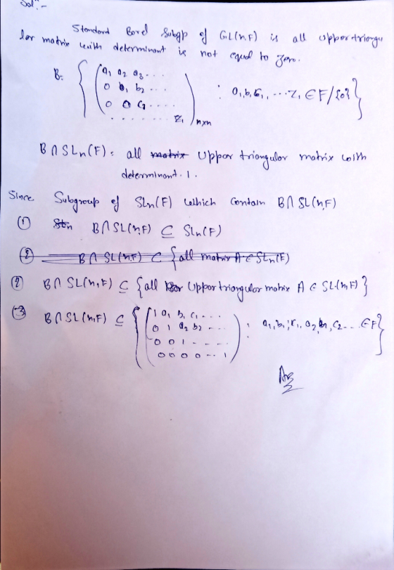 Bord Surg GLInF) i not cad o Z Stondord or mat uih delerminont is 0,,6,,EF/t o , b C nxn BASLnCF) all paotri Uppor trionulor
