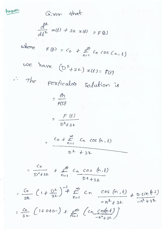 Given that 0b The pesiclo Solution is F (E) D21 32 D2 32 ob n기 D2+32 Co 32- 32 -n2 + 3 -h+32