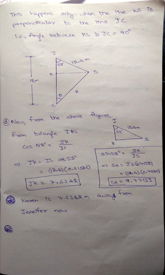 This pens anhen the tne KS s ie, Angle between KS &TCこ90 S 12m 2x SK JS Tennifer nou