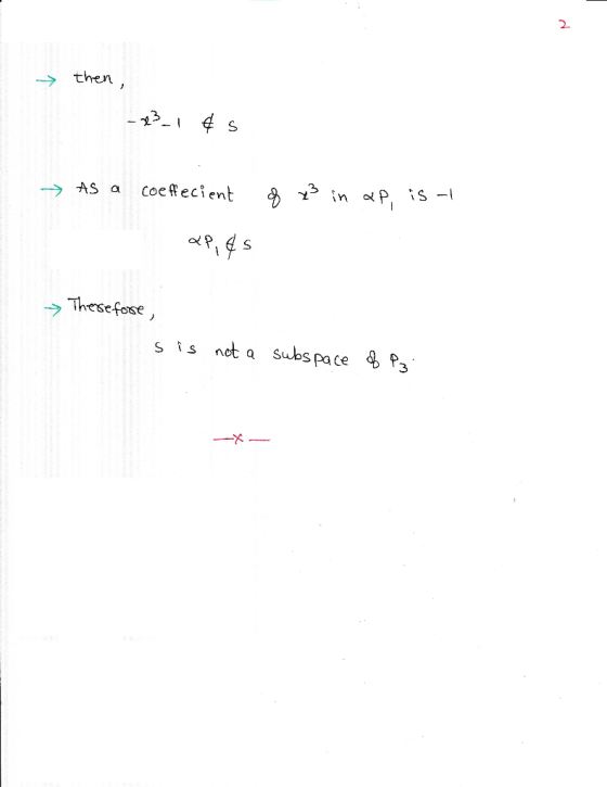 2. - then 3 Thesefose, S is not a Subs pa ce