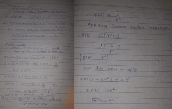 Givtn Sid S午 eyto est bad0 --. Applying-Enverte Laplace dans tom Applying Lapiaa ranshm on both st put this volue in ST but y