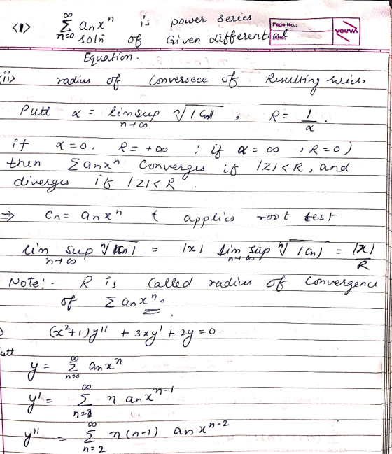 hn Pego tta.: Gi ven Equia radus veasece ご+Qo thun Iz) 〈 R ,and CU R Calle od radus NoTe an χ an χ