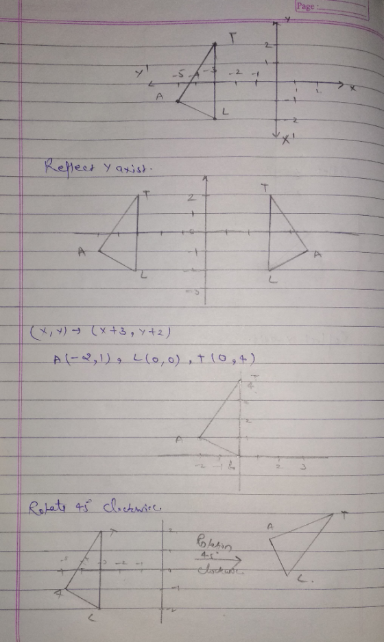 Page T 2- -2 -S A Repecs y auist 2 X +3, Y+2) ) A-,1)9 L(o,0),t (O94) clethendces Rokaty 4 4 Sackane