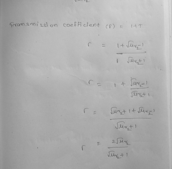 firansmission coefficient (ร) 드.ttm