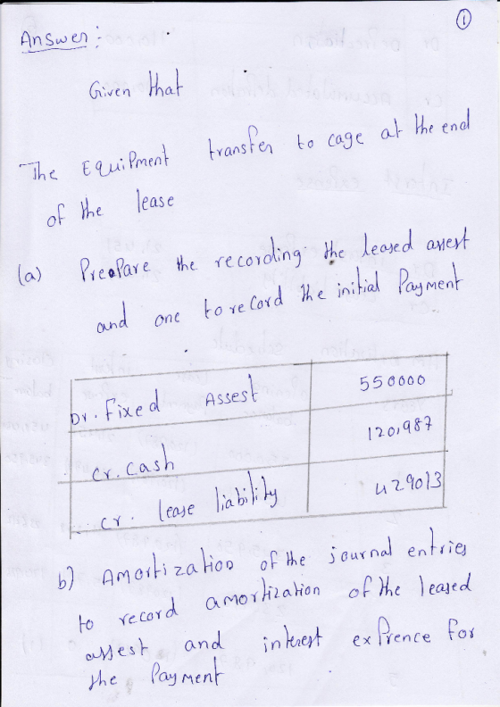 Answen hat ven Pmen ansen to Cage a he tn of he lease ye the ecovolin9 and one tove tord he ina ng the leased aMe Men 556606