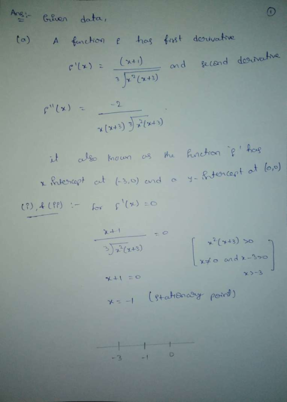 Ang erfen data, to A funchone hos frst deoivatw and e cand dosivete 2 G(x) cept at (o,o) 3