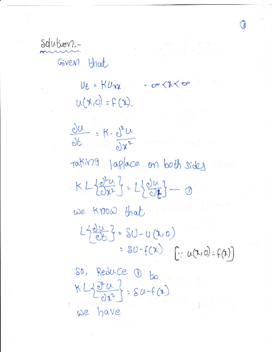 Givev that Oe OFC) eと Tin9 aplace en both rde L5説.7. SU-o@o) So, ReduCe to 011 we have