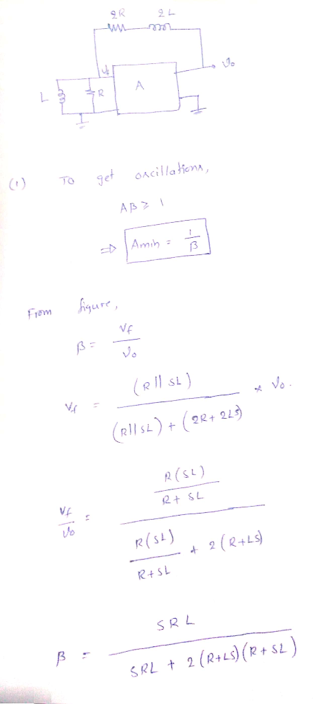 2L To aen min VA all sL)(R, 2) R(SL) R(s) R+SL SRL SRL 2(Rs)(R+ SL)