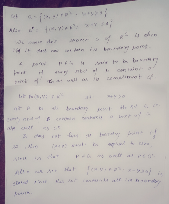 let a tdoes not con Jain i n boundary point. 入, ut ρ be te boundary point tp. Act,a C1 Sinu in Hot clesed poink