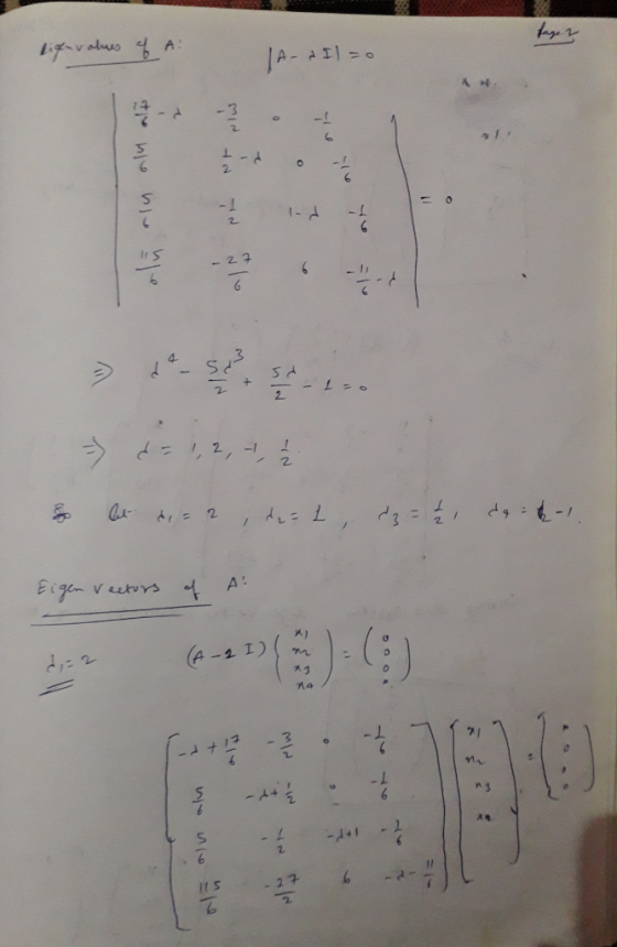 iavales A JA- 2 -L 1- - 27 - I 4 SA 2 2, - 2 Ei gen of A Vutvrs -2 I) 4 )-(3lara -4 27 Iw
