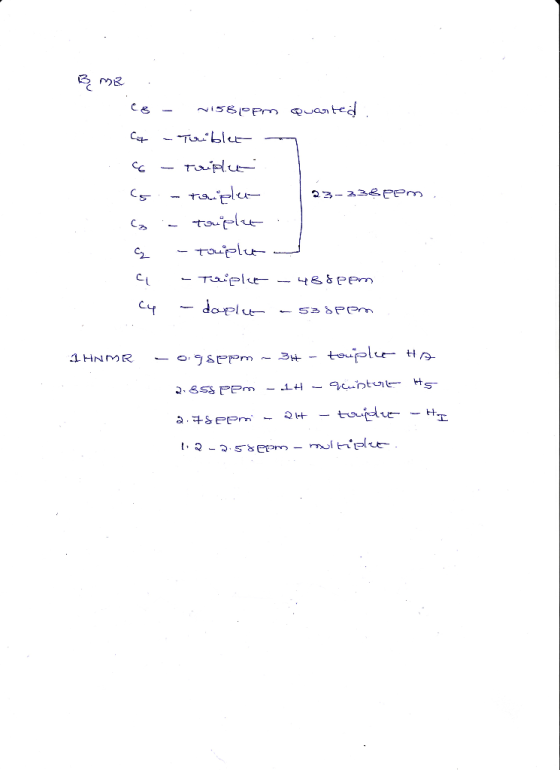 Ew NIS8Pm quanted C -T l ra.plw CC - raee 23-33& PPm toule C2 Taupl Tuiple daplu topl 4HNMR huntut H 2.SSSPP tajiduo -25 etpm