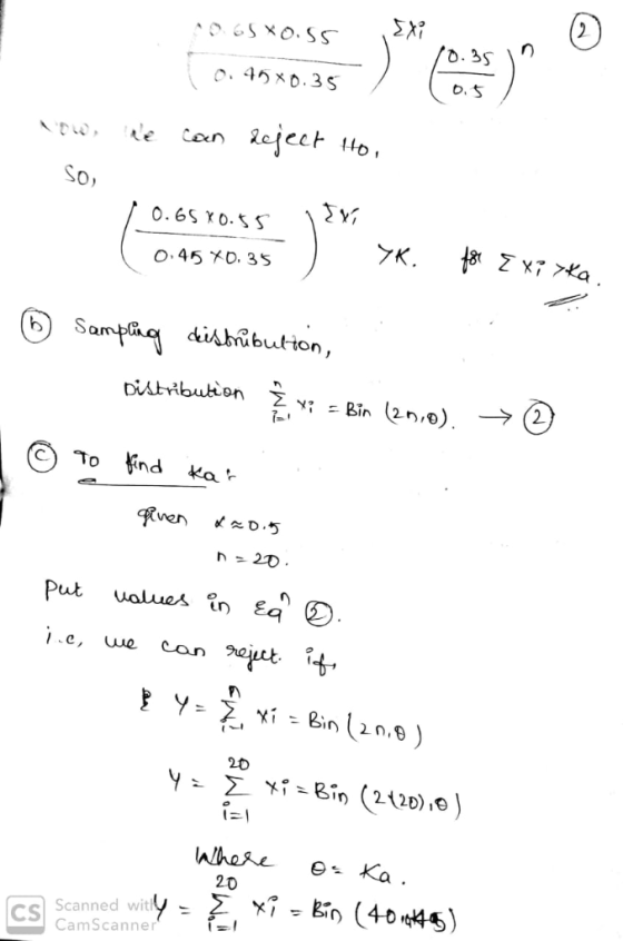 4x0.3s So, 0.45 xo, 35 b Sa dibributton 20 Where e% Ka. 20 CS Scanned witly CamScanner