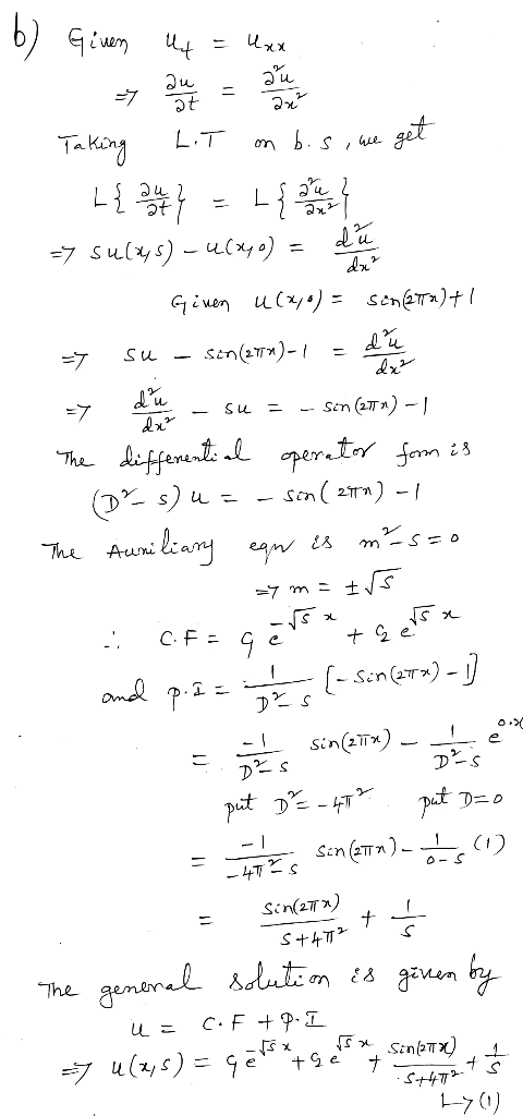 Giwen 2t L.T Taking -7 sulys)uy 0) Giuen u) = sen^T»)f l du Sin(2) Su Stn (2Ta) 7 Suu operato fom i3 The Sn2T) Auni diang Th