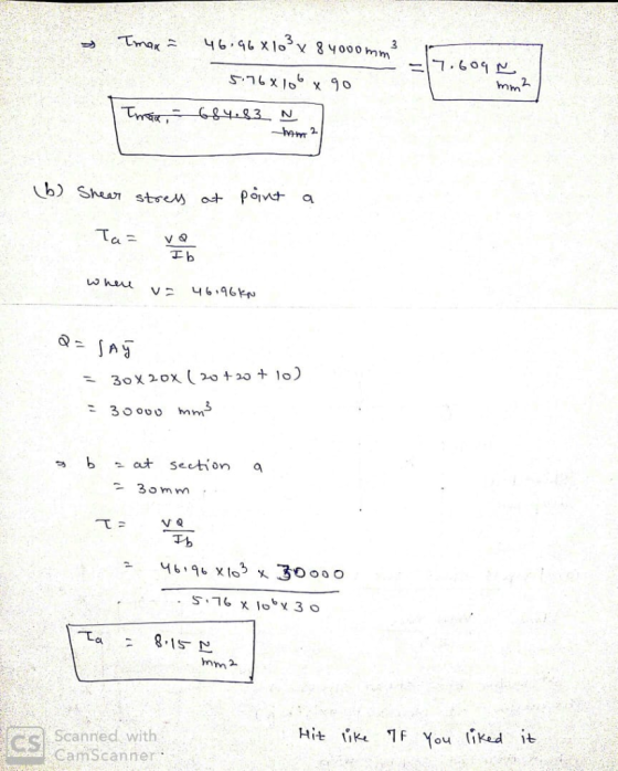 Shea stres oPo a CA V 696 b at section a - 619 xloo CSİ. Scanned, with CamScanner Hit like TF You (1 ked it