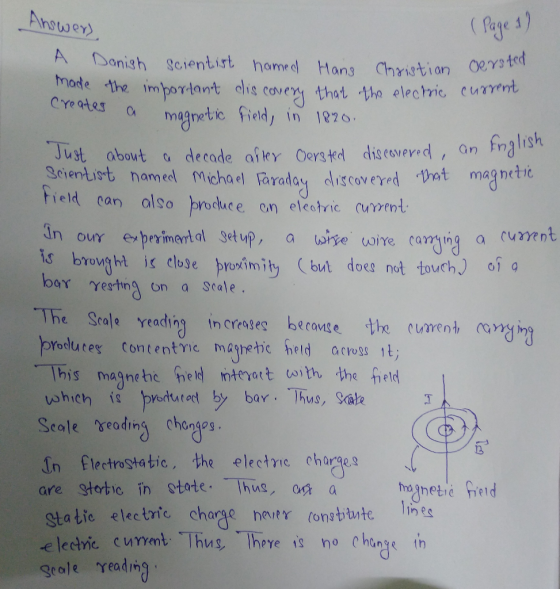 A Sanish Scientist hoansatian 07 ted reates a magnetic fied in 127 Just about a decade afkr Oersted diseovered, an fngirs Sei