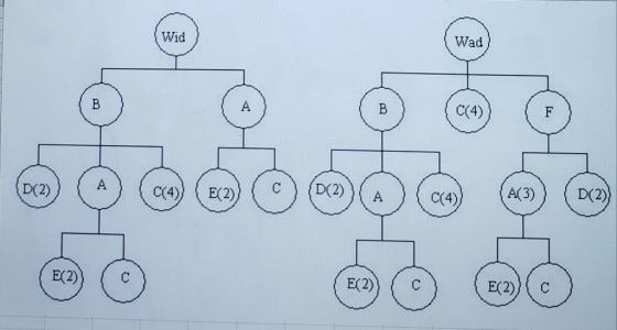 Wad Wid C(4) A(3 D(2) C(4) E2)) ( C) (D(2) C(4) E(2) ( C E(2) ( E(2))C C