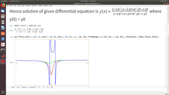 Mathematica Mon May 27, 7:27 AM Untitled-2.nb-Wolfram Mathematica 11.3 Eile Eet sert Format Cell graphics Faluatien Palettes