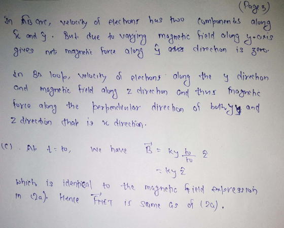 tn 3 ort, valoerty of elec honr hus hwo componen s ol anta dire chon 13 ero. Y(R in 8n looト, velocity oi elec honf . along