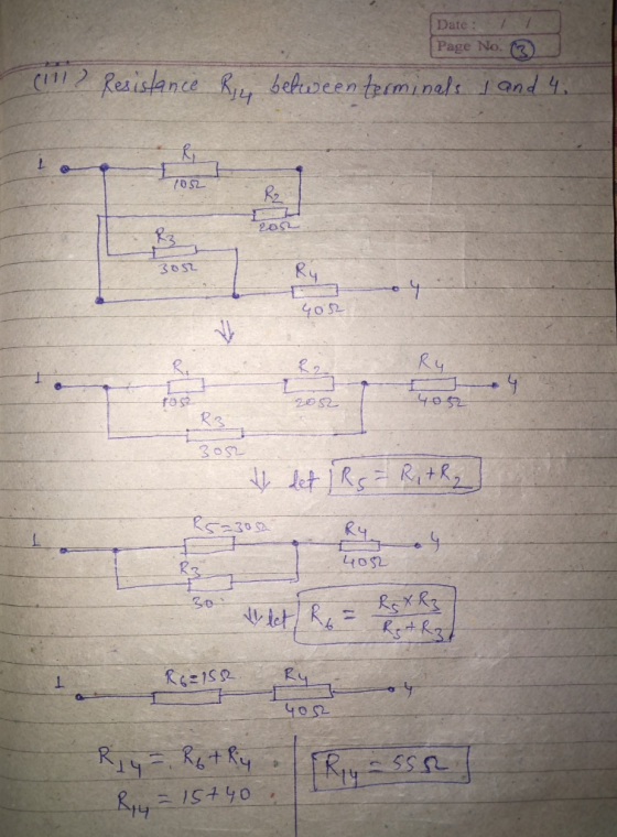 Date: 7/ Page No. tect ? Resistance fly behnee ntumi nals 」and R2 尺 R. Ru LtosL R. 几
