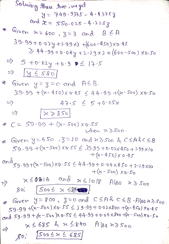 Solwi Given χ:.600 , 3:3 and B 2 A 39. 99 +0.029 +1.99x3 +(600-45o)Xo.45 44-99+00 * Siven 450)x04 * Given d> 800 go,