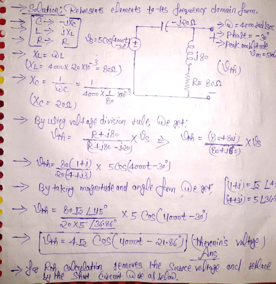→gnution,(RehegenB elements tots dequency domain dem うphage-=-9 30 y Roo R= 80Ω C. 8。 2o(4413 nitude and ongle t3) : 5136g Qo