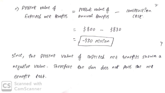 ,と Present vae f (Ons bult%, n Cost Preent value Exfete net 8enef Benefn Sannual 80 5830 5?ne, he Present value nealeve value