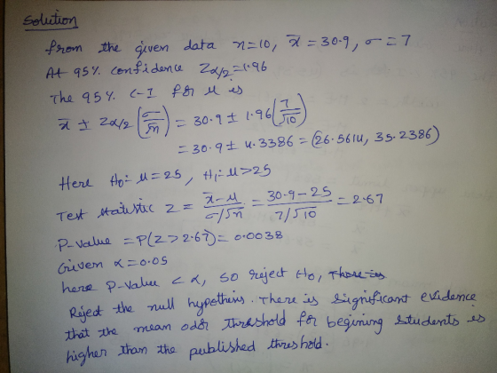 e given data -n-10/_ 301 30.7 ± 1.9450 309 3386 26 56lu, 35. 2386) 2-67 Réedt the nuli hysethin) . Then s significant evidenc