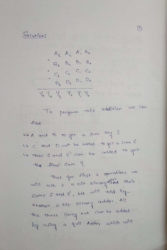 Solution c, c, -t To parorm aeiion we can Add 4A and B toget- a Qurn L c and D cah ba added to get a cum can bo added to et T