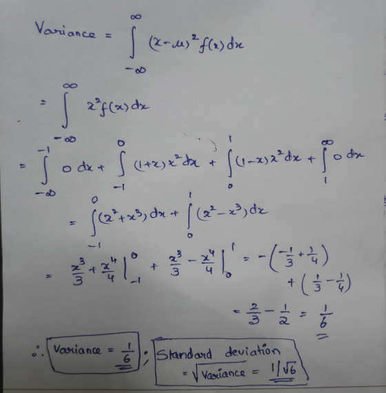 Variance fu-232de o dr t 1 1 f + 1 Variance Standard deviation Vasiance 1