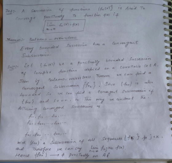 1 C Lin, fner) = f(7) Evevy boundeo Succession has a Convegent Siels s uccession uncturaly bou neleol Suttess。 Sol Le t defin