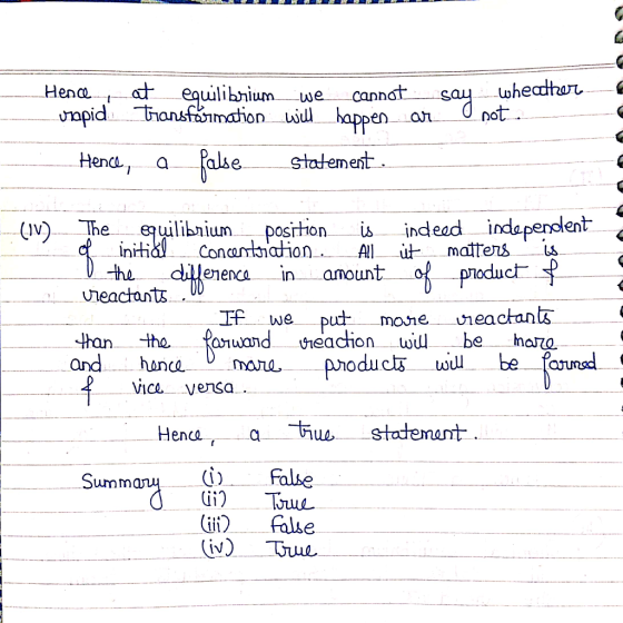 wheadtar not Henaateuilibnium. vrapid thansfnmation wl happen. cannat -we falke statement Henca, indead indapenolent position
